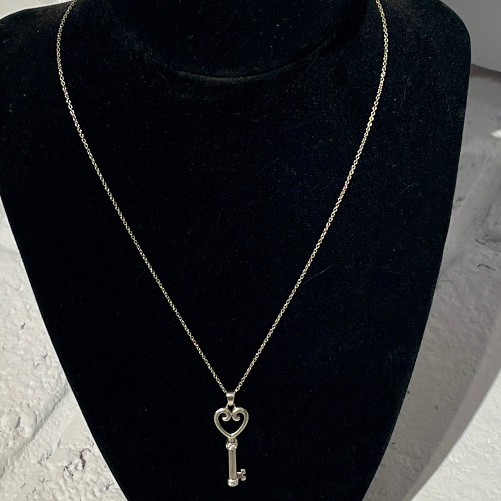 925 sterling silver key to my <3 pendant and 925 necklace